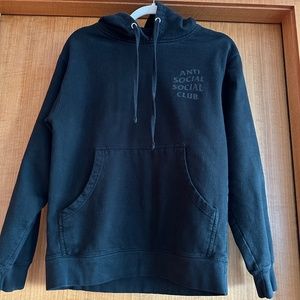 Anti Social Social Club Black Hoodie Sz S